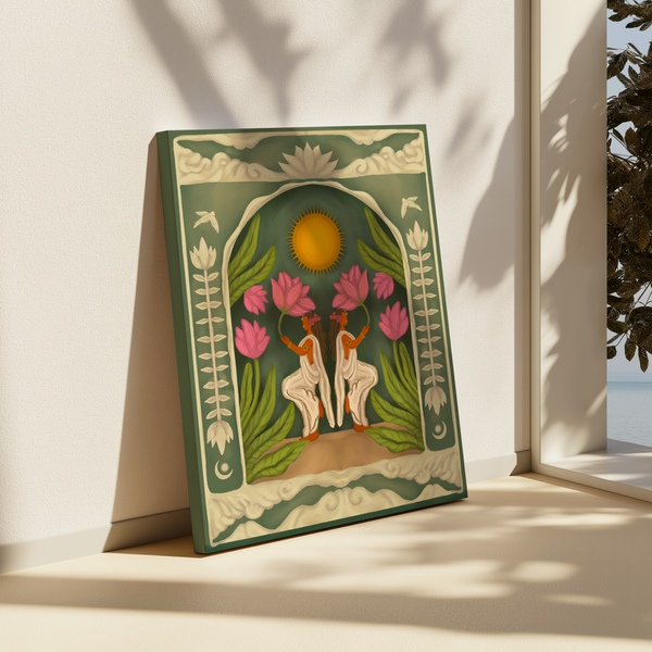 Shop Blessed Mirrors Lotus Indian Art Work