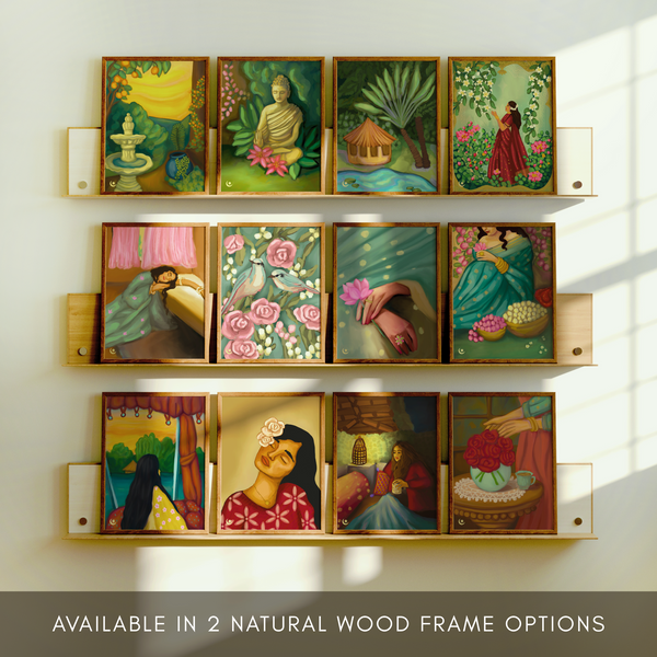 Wine & Moonshine Frame Art Print