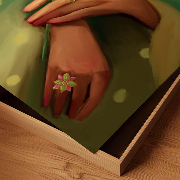 Gift A Quiet Memory Lotus Indian Wall Art