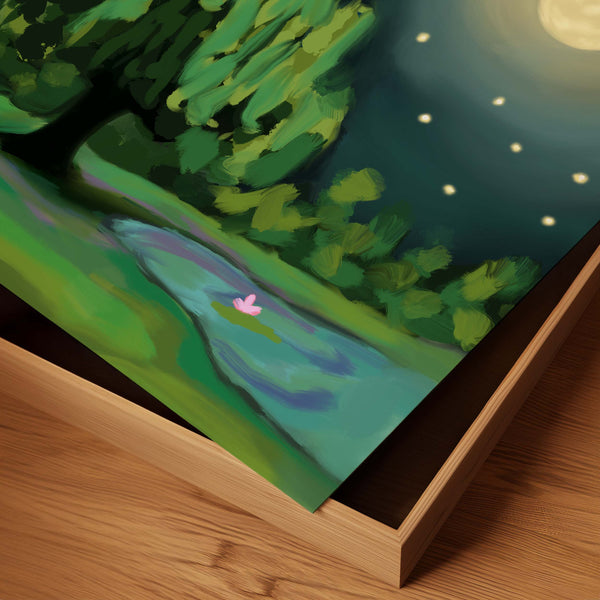 Purchase Chinar by the Dal moon Art Print