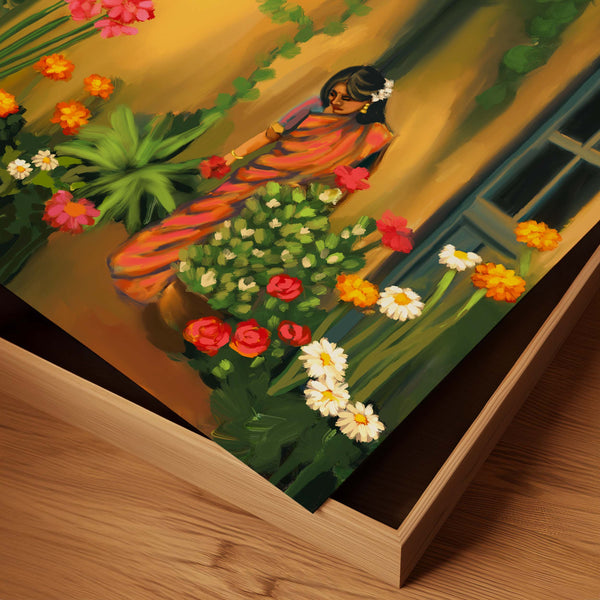 Gift Aangan ki Khushboo Flower Wall Painting