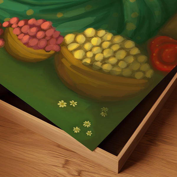 Indian Pattern Art Bageeche Mein Lotus Wall Painting