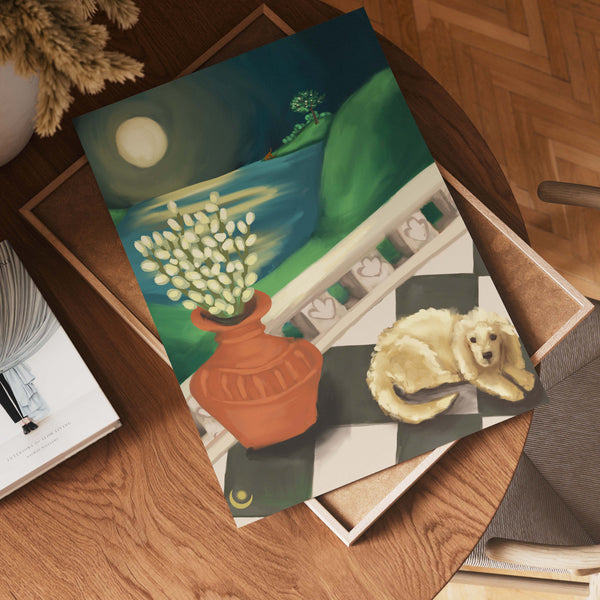 Shop Murphy’s Corner moon canvas painting