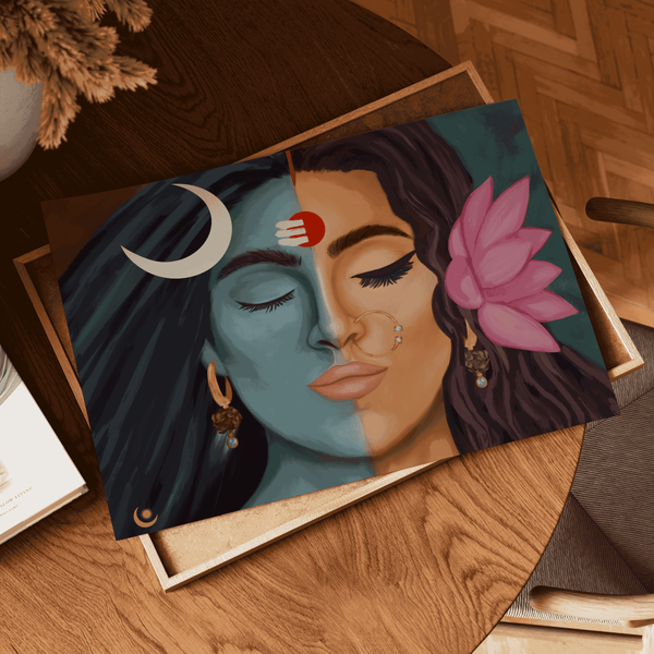 Gift Ardhanareshwar Spiritual Home Decor Painting